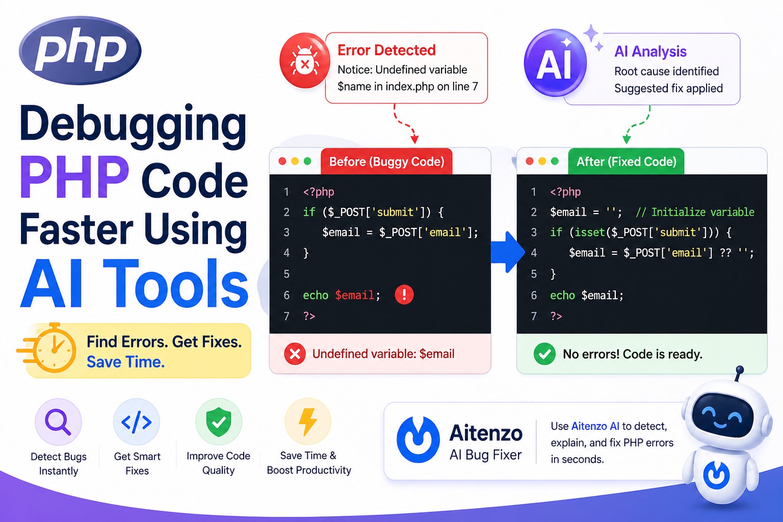 Debugging PHP Code Faster Using AI Tools